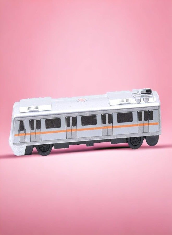 SARASI Metro Train for Kids, Pull Back Action, Excellent Body Graphics, Durable Quality (Multicolor, Pack of: 1) - Image 3
